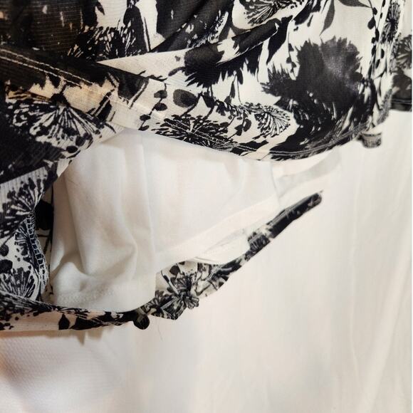 Alfani $75 2X‎ Black White Floral Sleeveless Y2K Whimsigoth Fairy Grunge Formal - Picture 6 of 11